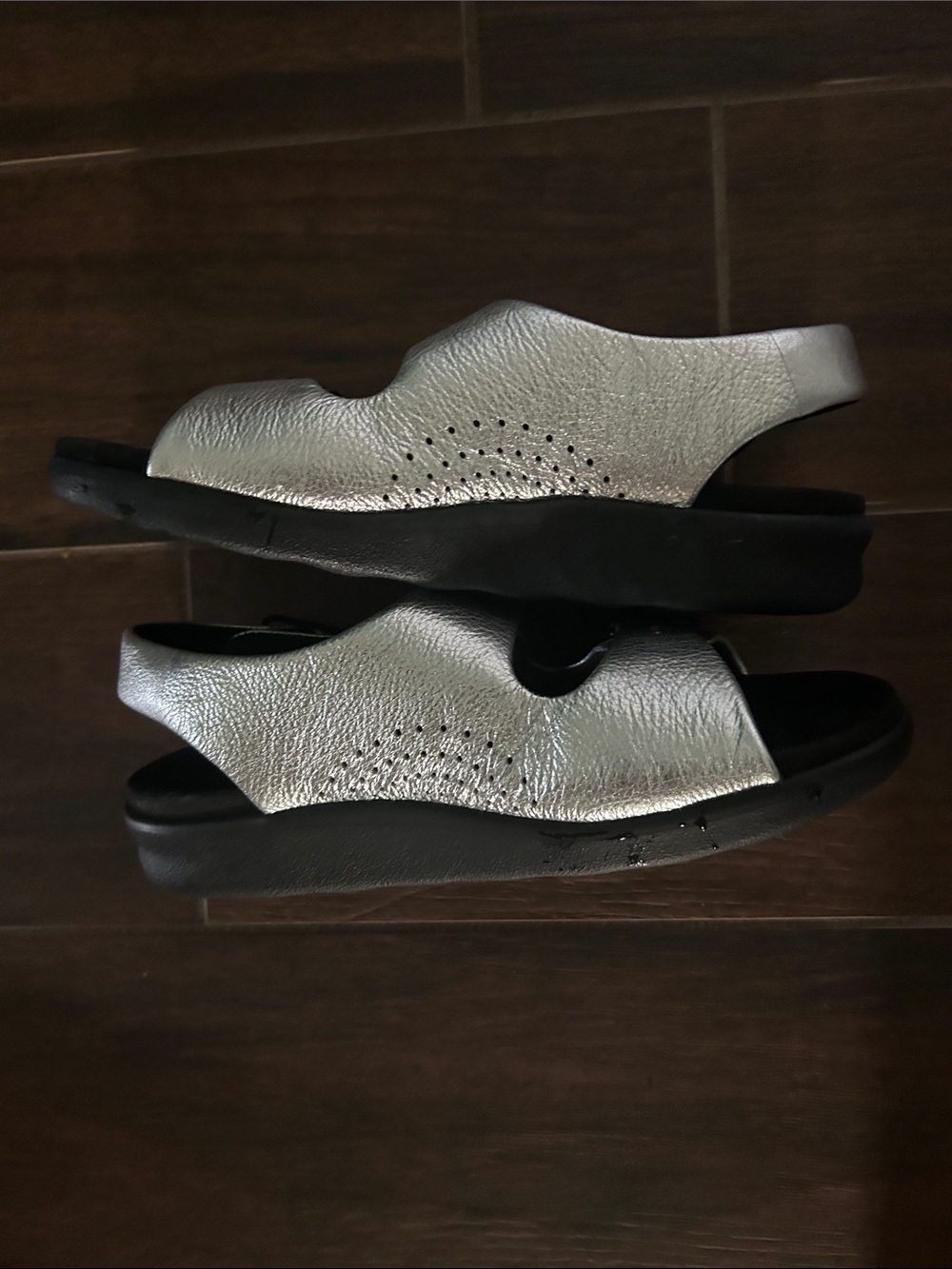 SAS Silver Double-Buckle Sandals - Picture 2 of 5